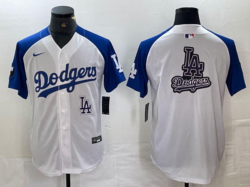 Men Los Angeles Dodgers Blank White Fashion Nike Game MLB Jersey style 6->->MLB Jersey